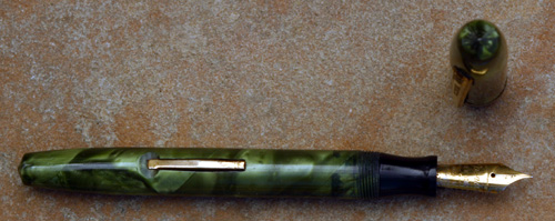 EPENCO GREEN / PEARL MARBLE FOUNTAIN PEN